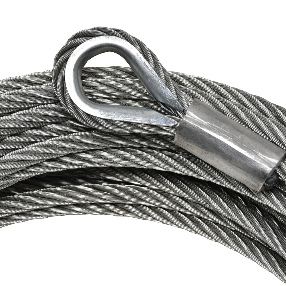 ~(37 lbs. 18X18X5)~ Replacement Wire Rope 7/16IN diameter x 92 length for Tigershark 13500/15500 Winches
