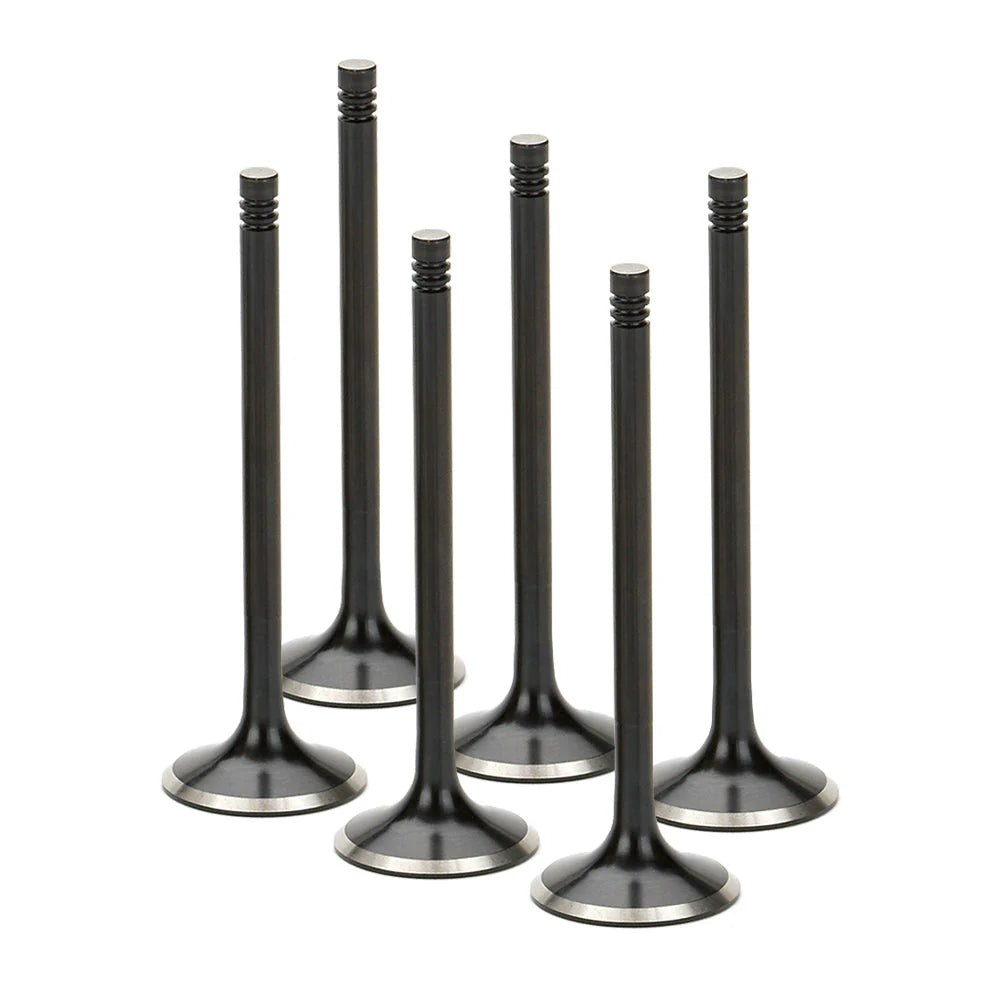 Supertech VW VR6 2.8L Black Nitrided Exhaust Valve - +1.8mm Oversize - Set of 6