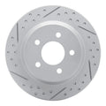 R1 94-04 Ford Mustang Rear Left Drilled & Slotted Geoperformance Rotor
