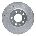 R1 Concepts Brake Rotor Drilled and Slotted Silver Fits Volvo 740