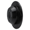R1 11-22 Dodge Durango Rear Left Drilled & Slotted Black Brake Rotor