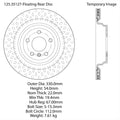 Centric Premium High Carbon Alloy Brake Rotor - Rear