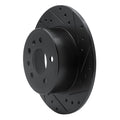 R1 97-08 Chevrolet ASTRA (Mexico) Rear Right Drilled & Slotted Black Brake Rotor