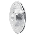 R1 91-97 Toyota Previa Front Right Drilled & Slotted Silver Brake Rotor