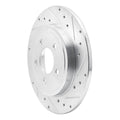 R1 Concepts Brake Rotor Drilled and Slotted Silver Fits Ford Escape
