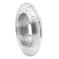 R1 Concepts Brake Rotor Drilled and Slotted Silver Fits Ford Escape