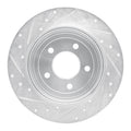 R1 Concepts Brake Rotor Drilled and Slotted Silver Fits Ford Escape