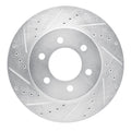 R1 Concepts Brake Rotor Drilled and Slotted Silver Fits Ford Expedition