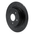 R1 99-03 Renault SCENIC (Mexico) Rear Left Drilled & Slotted Black Brake Rotor