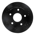 R1 94-99 Dodge Ram 1500 Pickup Front Right Drilled & Slotted Black Brake Rotor