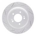 DFC 17-23 Hyundai Kona Ev Rear Left Drilled & Slotted Geoperformance Rotor