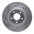 R1 07-15 Ford Edge Front Left Drilled & Slotted Silver Brake Rotor
