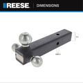 TRI-BALL TRAILER HITCH BALL MOUNT,