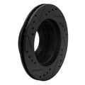 R1 86-88 Mazda RX-7 Front Right Drilled & Slotted Black Brake Rotor