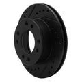 R1 86-88 Mazda RX-7 Front Left Drilled & Slotted Black Brake Rotor