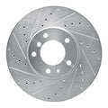 DFC 91-01 BMW 850CI Front Left Drilled & Slotted Silver Brake Rotor