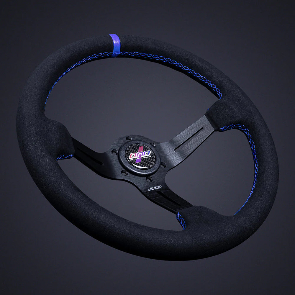 Alcantara Race Wheel Handle material Alcantara Diameter 350mm Depth 75mm Spoke material 4mm thick aluminum Bolt pattern 6-bolt 70mm PCD