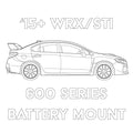 Mele Design Battery Mount - 600 Series Black Texture 15 WRX / STI