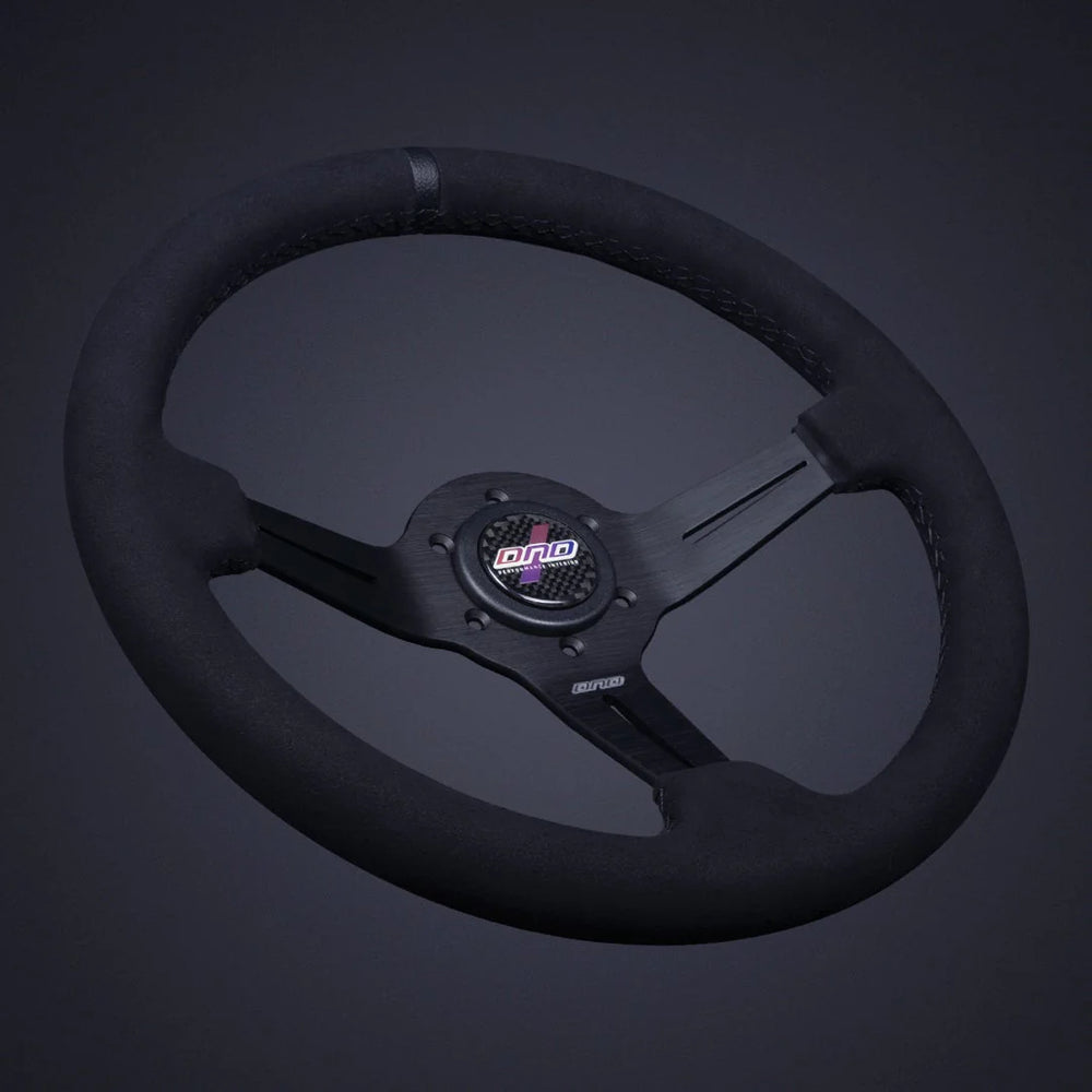 A shallower and more lightweight version of DNDs Alcantara Race Wheel