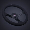 A shallower and more lightweight version of DNDs Alcantara Race Wheel
