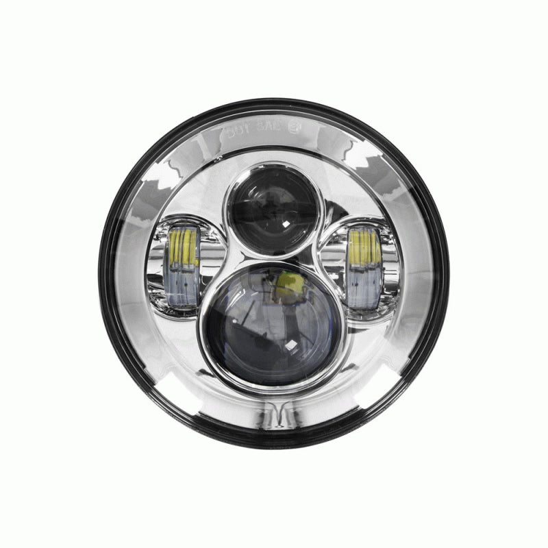 7IN ROUND SVR LED HDLIGHT SNGL