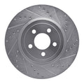 R1 Concepts Brake Rotor Drilled and Slotted Silver Fits Chrysler 300