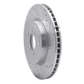 R1 Concepts Brake Rotor Drilled and Slotted Silver Fits Chrysler 300