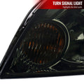 OE HEADLIGHT WITH LED BAR CHROME HOUSING AND SMOKED LENS AMBER REFLECTOR - USES STOCK BULBS