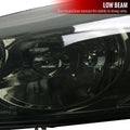 OE HEADLIGHT WITH LED BAR CHROME HOUSING AND SMOKED LENS AMBER REFLECTOR - USES STOCK BULBS