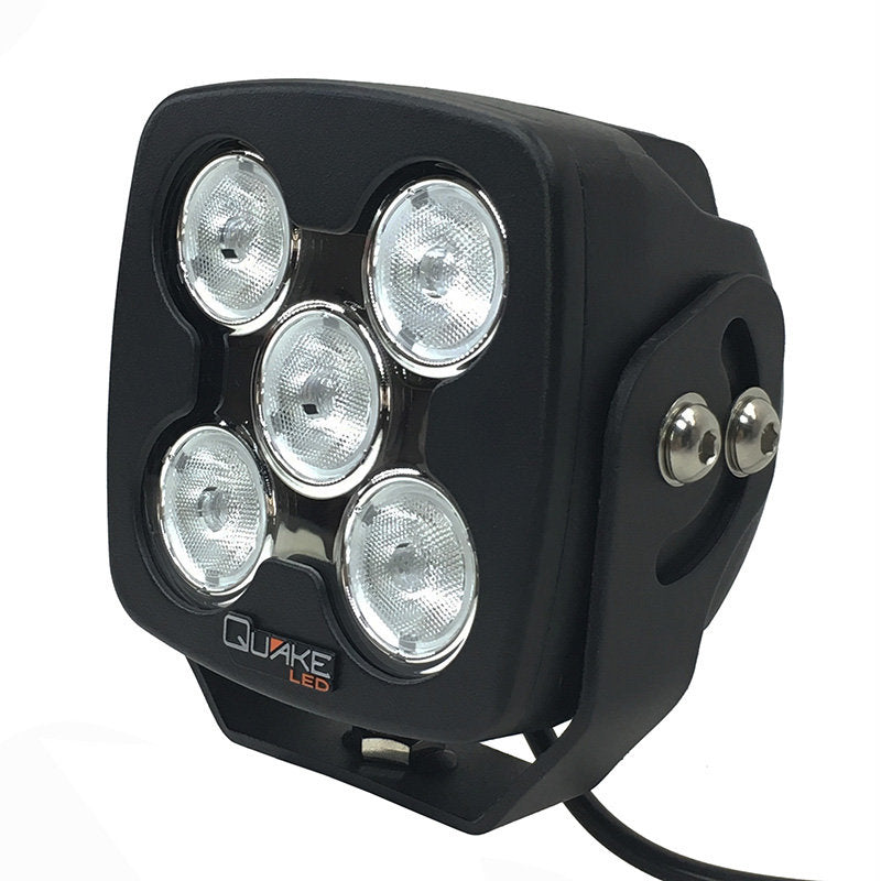 ~(6 lbs. 12X5X4)~ 4.5 Inch Work Light 50 Watt Spot RGB Accent Megaton Series Quad-Lock/Interlock Quake LED