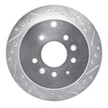 R1 92-06 Mazda MPV Rear Right Drilled & Slotted Silver Brake Rotor