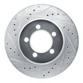R1 1965-1972 Dodge Dart Front Left Drilled & Slotted Silver Brake Rotor