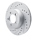 R1 1965-1972 Dodge Dart Front Left Drilled & Slotted Silver Brake Rotor