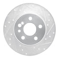 R1 91-99 Mercedes-Benz S350 Rear Right Drilled & Slotted Silver Brake Rotor