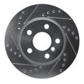 R1 14-24 Mini Cooper (Excl Clubman) Front Left Drilled & Slotted Silver Brake Rotor
