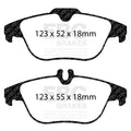 EBC 12-14 Mercedes-Benz C250 (W204) 1.8 Turbo Greenstuff Rear Brake Pads
