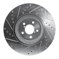 R1 Concepts Brake Rotor Drilled and Slotted Silver Fits Subaru Forester