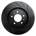 R1 04-11 Mazda RX-8 Front Right Drilled & Slotted Black Brake Rotor