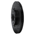 R1 04-11 Mazda RX-8 Front Right Drilled & Slotted Black Brake Rotor