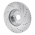 DFC 06-21 Subaru Legacy Front Left Drilled & Slotted Silver Brake Rotor
