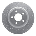 R1 06-15 Mazda 5 Rear Left Drilled & Slotted Geo-Carbon Rotor