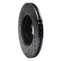 R1 00-15 Ford Ikon (Mexico / Made In India) Front Right Drilled & Slotted Black Brake Rotor