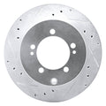 DFC 94-95 Eagle Talon Rear Left Drilled & Slotted Silver Brake Rotor