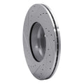 DFC 12-18 BMW 428i Front Right Drilled & Slotted Silver Brake Rotor