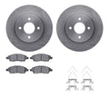 R1 12-24 Nissan Micra Front Brake Rotor Set w/Optimum OE Pads and Hardware