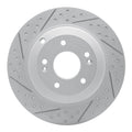 R1 10-16 Hyundai Genesis Coupe Rear Left Drilled & Slotted Geoperformance Rotor