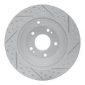 R1 10-16 Hyundai Genesis Coupe Rear Left Drilled & Slotted Geoperformance Rotor