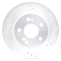 DFC 92-95 Mercedes-Benz E420 Rear Right Drilled & Slotted Silver Brake Rotor