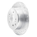 R1 90-96 Infiniti Q45 Rear Right Drilled & Slotted Silver Brake Rotor