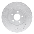 R1 95-06 Chrysler Cirrus Front Right Drilled & Slotted Silver Brake Rotor